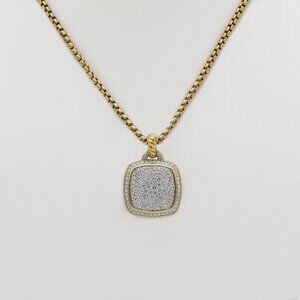 David Yurman 18K Gold Albion® Pavé Diamond Pendant Necklace